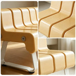 SOLARA Modern Creative Chair ABS Curved Seat Ergonomic Design Iron Frame for Living Room Bedroom Leisure Space - Yellow