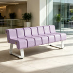 SOLARA Modern Creative Chair ABS Curved Seat Ergonomic Design Iron Frame for Living Room Bedroom Leisure Space - Purple