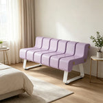 SOLARA Modern Creative Chair ABS Curved Seat Ergonomic Design Iron Frame for Living Room Bedroom Leisure Space - Purple