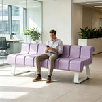 SOLARA Modern Creative Chair ABS Curved Seat Ergonomic Design Iron Frame for Living Room Bedroom Leisure Space - Purple
