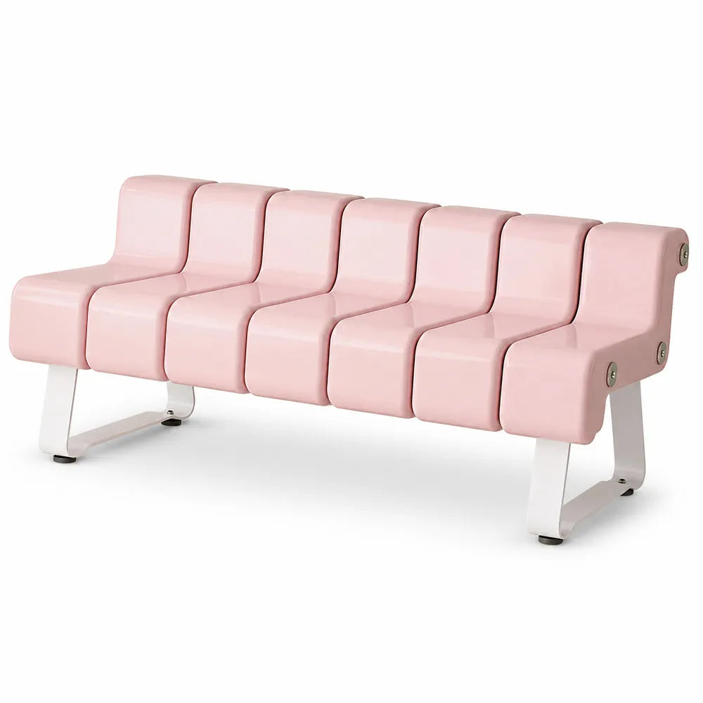 SOLARA Modern Creative Chair ABS Curved Seat Ergonomic Design Iron Frame for Living Room Bedroom Leisure Space - Pink
