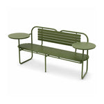 SOLARA Metal Garden Bench Spacious Seating Weather Resistant Design 140/160cm for Outdoor Relaxation Space - Green