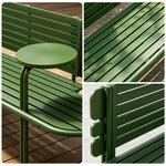 SOLARA Commercial Outdoor Bench Simple Design Durable Metal Frame 140/160cm for Public Leisure Space - Green
