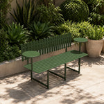 SOLARA Patio Bench Durable Iron Frame Outdoor Seating Solution 140/160cm for Garden Backyard Space - Green