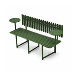 SOLARA Patio Bench Durable Iron Frame Outdoor Seating Solution 140/160cm for Garden Backyard Space - Green