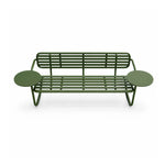SOLARA Modern Garden Bench Comfortable Outdoor Seating Rustproof Metal Design 140/160cm for Patio Use - Green