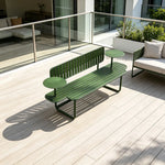SOLARA Outdoor Garden Seating Bench Stable Structure Easy Cleaning 140/160cm for Home Leisure Spaces - Green