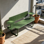 SOLARA Outdoor Garden Seating Bench Stable Structure Easy Cleaning 140/160cm for Home Leisure Spaces - Green