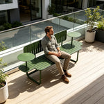 SOLARA Outdoor Garden Seating Bench Stable Structure Easy Cleaning 140/160cm for Home Leisure Spaces - Green