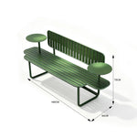 SOLARA Outdoor Garden Seating Bench Stable Structure Easy Cleaning 140/160cm for Home Leisure Spaces - Green