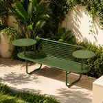 SOLARA Outdoor Bench Premium Metal Construction Long Lasting Use 140/160cm for Park Garden Public Area - Green