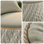 SOLARA Outdoor Wicker Lounge Chair with Cushioned Seat for Patio Garden Balcony Relaxing Space - Beige