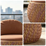SOLARA Outdoor Wicker Lounge Chair with Cushioned Seat for Patio Garden Balcony Relaxing Space - Brown