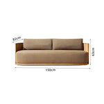 SOLARA Teak Wood 2-Seater Outdoor Sofa with Quick-Dry Cushion for Patio Garden Balcony Relaxing Space - Natural Brown