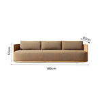 SOLARA Teak Wood 3-Seater Outdoor Sofa with Quick-Dry Cushion for Patio Garden Balcony Relaxing Space - Natural Brown