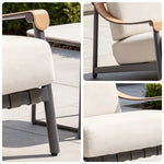 SOLARA Outdoor Lounge Chair with Waterproof Fabric Cushion and High-Density Foam for Patio Garden Balcony Relaxing Space - Beige