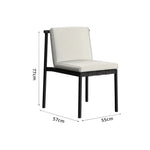 SOLARA Outdoor Dining Chair with Waterproof Fabric Cushion and High-Density Foam for Patio Garden Balcony Relaxing Space - Beige