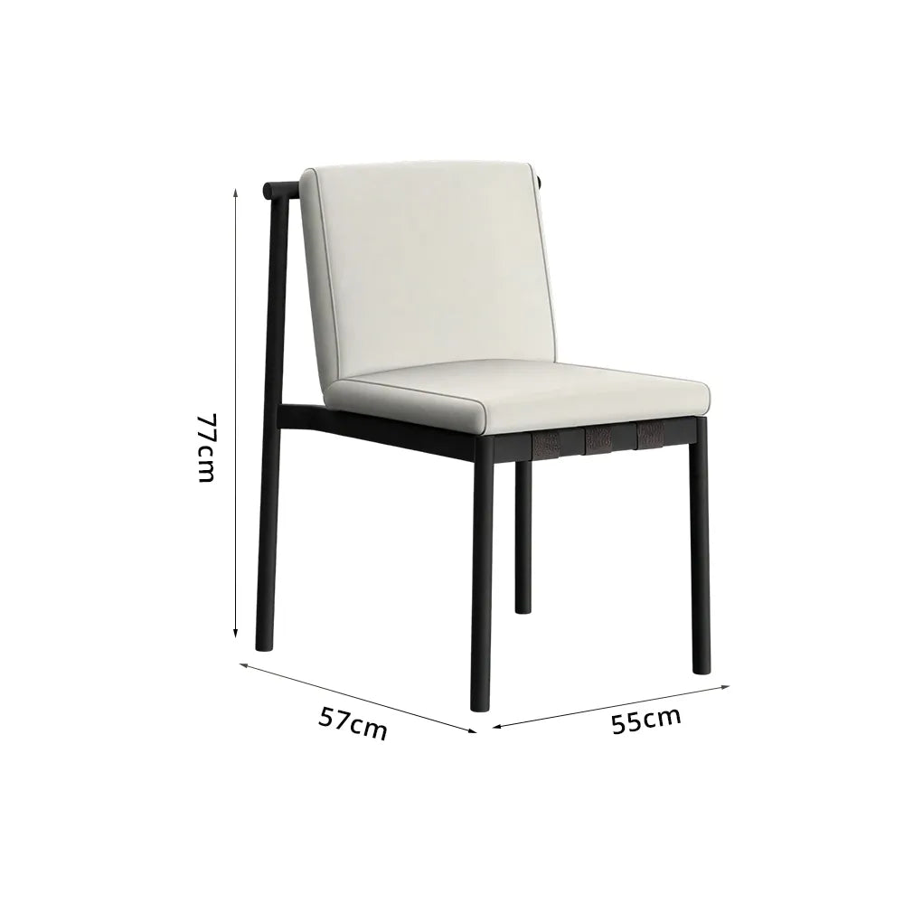 SOLARA Outdoor Dining Chair with Waterproof Fabric Cushion and High-Density Foam for Patio Garden Balcony Relaxing Space - Beige