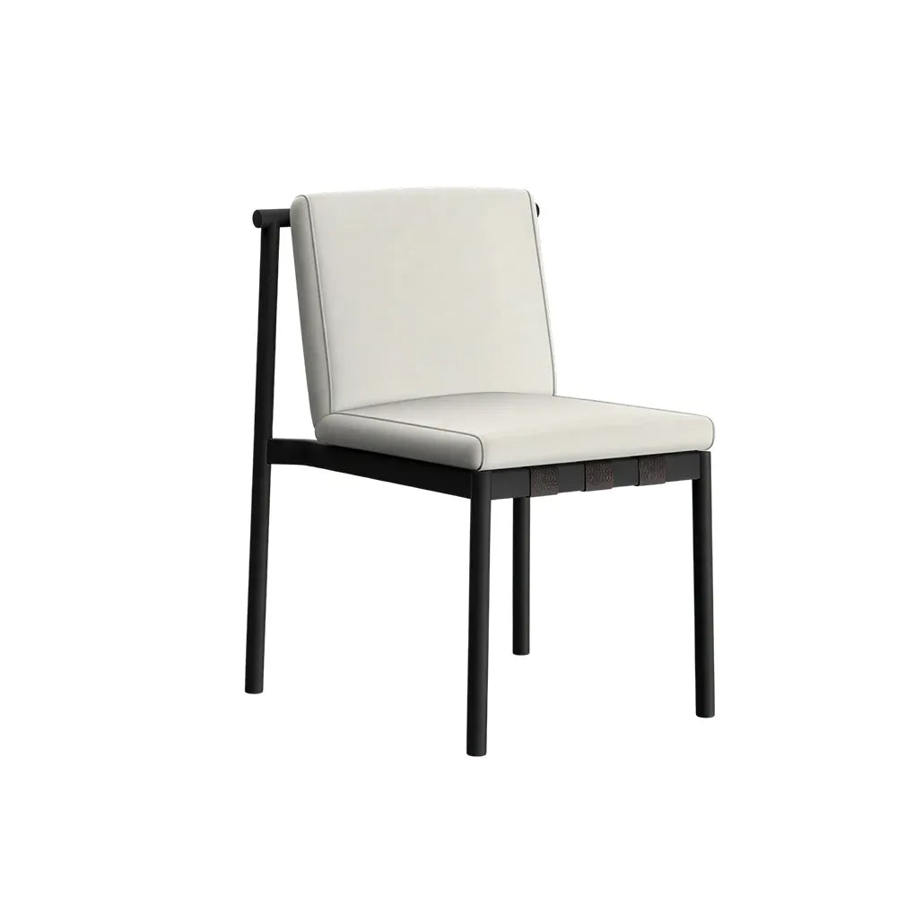 SOLARA Outdoor Dining Chair with Waterproof Fabric Cushion and High-Density Foam for Patio Garden Balcony Relaxing Space - Beige