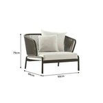 SOLARA Outdoor Wicker Lounge Chair with Cushioned Seat for Patio Garden Balcony Hotel Relaxing Space - Grey
