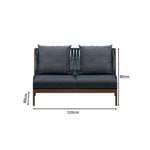 SOLARA Outdoor Modular Wicker Sofa Middle Seat with Cushioned Backrest for Patio Garden Balcony Relaxing Space - Grey