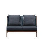 SOLARA Outdoor Modular Wicker Sofa Middle Seat with Cushioned Backrest for Patio Garden Balcony Relaxing Space - Grey