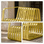 SOLARA Outdoor Lounge Chair with Full Aluminium Frame for Patio Garden Balcony Hotel Relaxing Space - Lemon Yellow