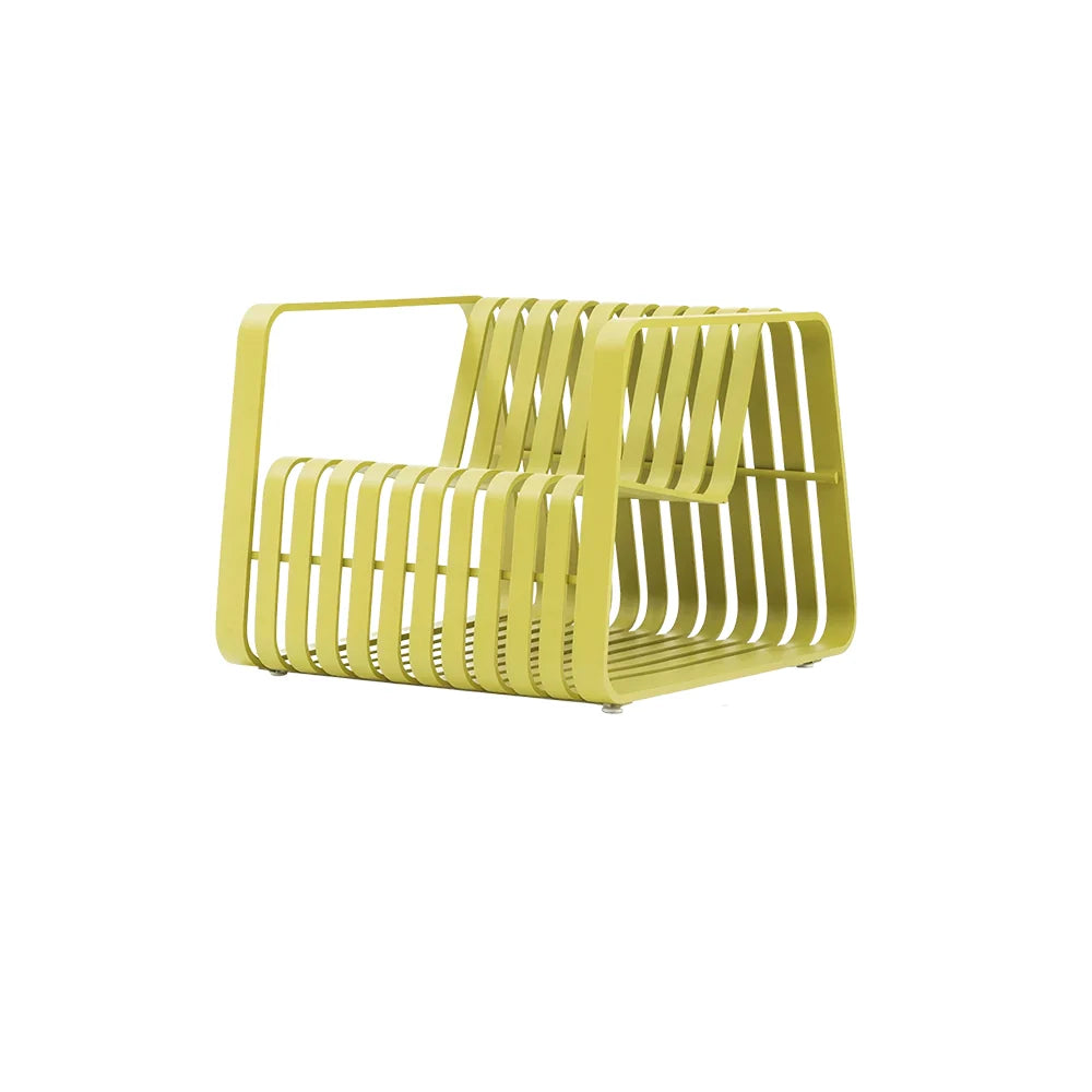SOLARA Outdoor Lounge Chair with Full Aluminium Frame for Patio Garden Balcony Hotel Relaxing Space - Lemon Yellow