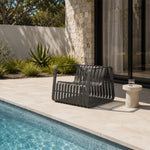 SOLARA Outdoor Lounge Chair with Full Aluminium Frame for Patio Garden Balcony Hotel Relaxing Space - Grey