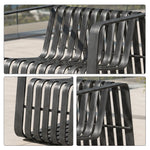 SOLARA Outdoor Lounge Chair with Full Aluminium Frame for Patio Garden Balcony Hotel Relaxing Space - Grey