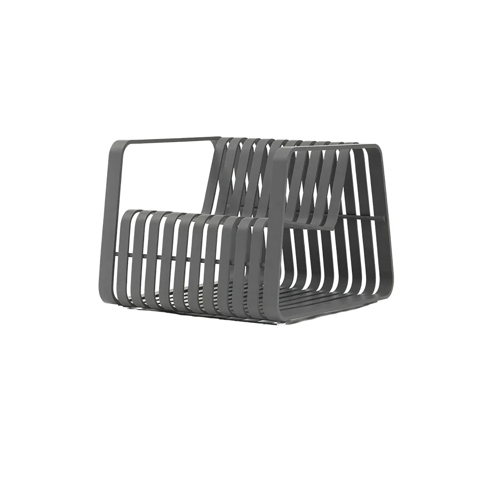SOLARA Outdoor Lounge Chair with Full Aluminium Frame for Patio Garden Balcony Hotel Relaxing Space - Grey