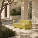 SOLARA Outdoor 2-Seater Sofa with Full Aluminium Frame for Patio Garden Balcony Hotel Relaxing Space - Lemon Yellow