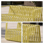 SOLARA Outdoor 2-Seater Sofa with Full Aluminium Frame for Patio Garden Balcony Hotel Relaxing Space - Lemon Yellow