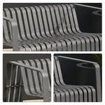 SOLARA Outdoor 2-Seater Sofa with Full Aluminium Frame for Patio Garden Balcony Hotel Relaxing Space - Grey