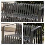 SOLARA Outdoor 3-Seater Sofa with Full Aluminium Frame for Patio Garden Balcony Hotel Relaxing Space - Grey