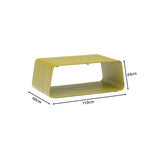 SOLARA Outdoor Coffee Table with Full Aluminium Frame Modern Patio Garden Balcony Furniture 110cm - Lemon Yellow