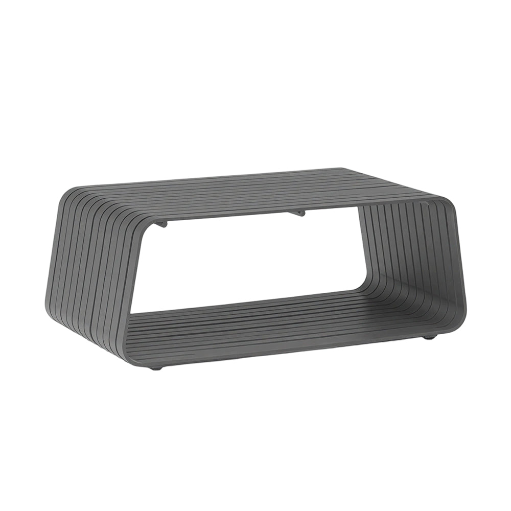 SOLARA Outdoor Coffee Table with Full Aluminium Frame Modern Patio Garden Balcony Furniture 110cm - Grey