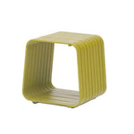 SOLARA Outdoor Side Table with Full Aluminium Frame Modern Patio Garden Balcony Furniture 46cm - Lemon Yellow