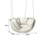 SOLARA Single Seater Swing Chair with Weather-Resistant Cushions & Stable Frame for Outdoor Relaxation - White