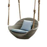 SOLARA Single Seater Swing Chair with Weather-Resistant Cushions & Stable Frame for Outdoor Relaxation - Brown