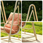 SOLARA Outdoor Swing Chair with Reinforced Steel Frame, PE Rattan & Weather-Resistant Cushion for Patio and Garden - Orange