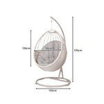 SOLARA Egg Hanging Chair with PE Wicker Design Strong Steel Frame Thick Cushion Shock Absorbing Hook for Indoor Outdoor Leisure Spaces