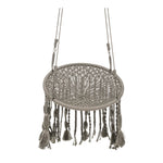 SOLARA Outdoor Hanging Chair Hand-Woven Rope Aluminium Frame with Cushion for Balcony Patio Garden