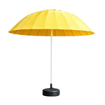 SOLARA 3m Outdoor Centre Pole Umbrella 24-Rib Frame with Water-Fill Base for Patio Garden - Yellow