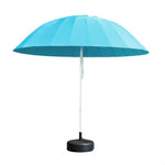SOLARA 3m Outdoor Centre Pole Umbrella 24-Rib Frame with Water-Fill Base for Patio Garden - Blue