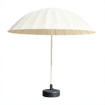 SOLARA 3m Outdoor Centre Pole aUmbrella 24-Rib Frame with Water-Fill Base for Patio Garden - White