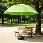 SOLARA 3m Outdoor Centre Pole aUmbrella 24-Rib Frame with Water-Fill Base for Patio Garden - Green