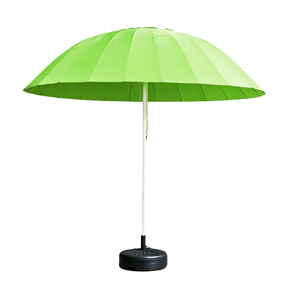 SOLARA 3m Outdoor Centre Pole aUmbrella 24-Rib Frame with Water-Fill Base for Patio Garden - Green