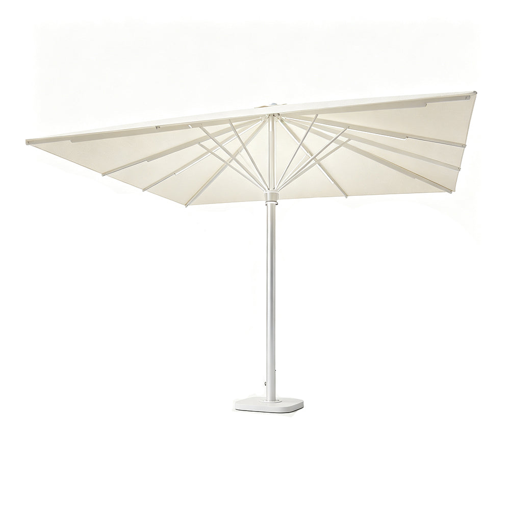 SOLARA 4m Outdoor LED Patio Umbrella with Solar Lighting, Double-Rib Frame for Garden & Commercial Spaces