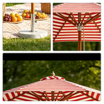 SOLARA 3m Outdoor Patio Umbrella All-Aluminium Frame with 30kg Marble Base for Garden & Outdoor Dining - Red